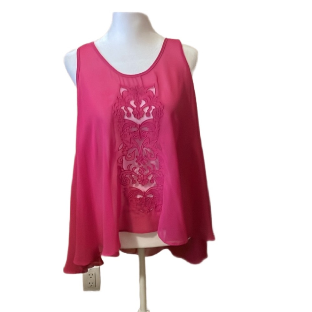 Sophie and Kate pink sheer tank blouse size medium